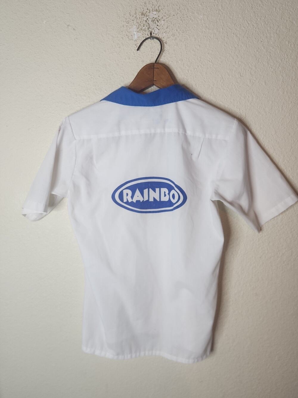 Vintage Bowling Shirt Womens 16 King Louie RAINBO BREAD 60s 70s Embroidered